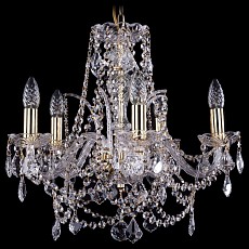 Подвесная люстра bohemia ivele crystal 1411 1411-5-160-g-leafs